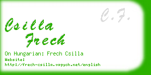 csilla frech business card